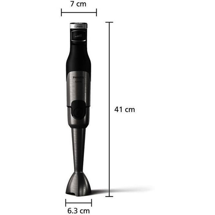 Philips Mixeur plongeant ProMix Série 5000 HR2684/00, 1200W, Gris/noir Philips Mixeur plongeant ProMix Série 5000 HR2684/00, 1200W, Gris/noir