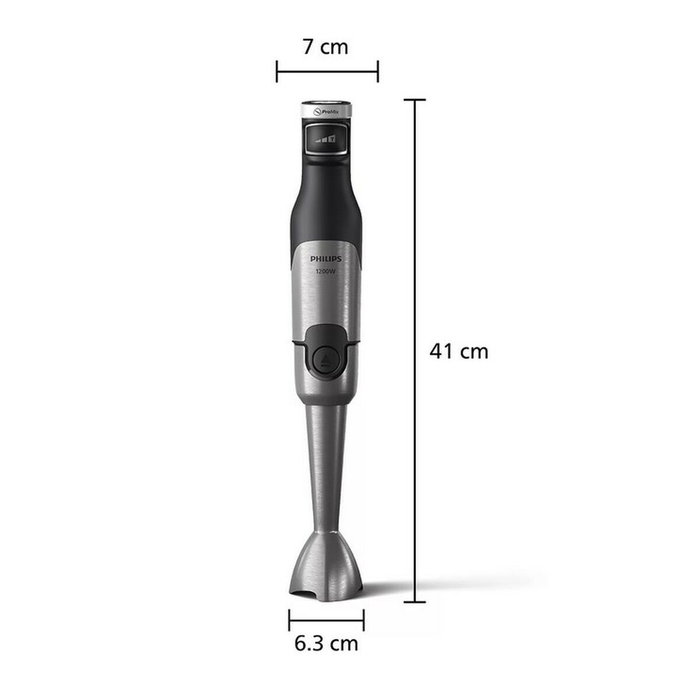 Philips Mixeur plongeant ProMix Série 5000 HR2684/00, 1200W, Gris/noir Philips Mixeur plongeant ProMix Série 5000 HR2684/00, 1200W, Gris/noir