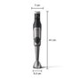 Philips Mixeur plongeant ProMix Série 5000 HR2684/00, 1200W, Gris/noir