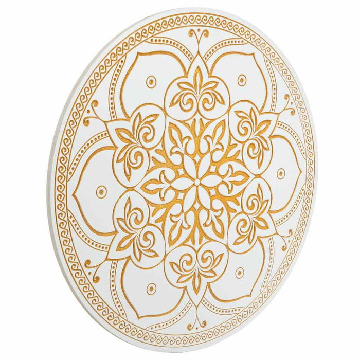 Décoration murale Alexandra House Living Blanc Bois d'épicéa Bois MDF 2 x 60 x 60 cm Décoration murale Alexandra House Living Blanc Bois d'épicéa Bois MDF 2 x 60 x 60 cm