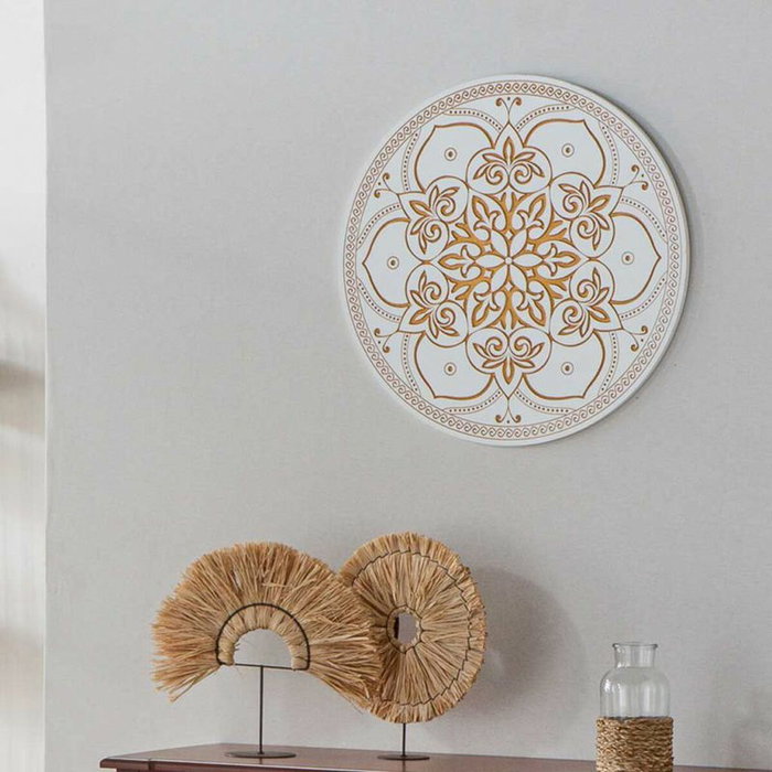 Décoration murale Alexandra House Living Blanc Bois d'épicéa Bois MDF 2 x 60 x 60 cm Décoration murale Alexandra House Living Blanc Bois d'épicéa Bois MDF 2 x 60 x 60 cm