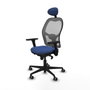 Piqueras y Crespo Chaise de Bureau 3D036G1 Blue marine avec Appui-tête