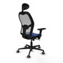 Piqueras y Crespo Chaise de Bureau 3D036G1 Blue marine avec Appui-tête