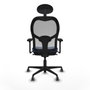 Piqueras y Crespo Chaise de Bureau 3D036G1 Blue marine avec Appui-tête