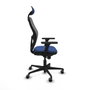 Piqueras y Crespo Chaise de Bureau 3D036G1 Blue marine avec Appui-tête