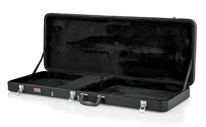 Gator Étui rigide en bois pour guitares de style Jaguar - Noir