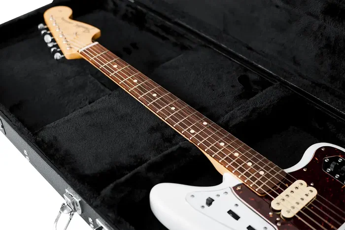 Gator Étui rigide en bois pour guitares de style Jaguar - Noir