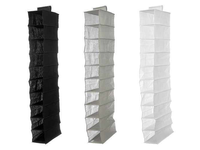 Kipit Organisateur d'Armoire 10 Cavités Assortis 28x4.5x16 cm (Set de 24)
