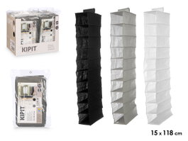 Kipit Organisateur d'Armoire 10 Cavités Assortis 28x4.5x16 cm (Set de 24)