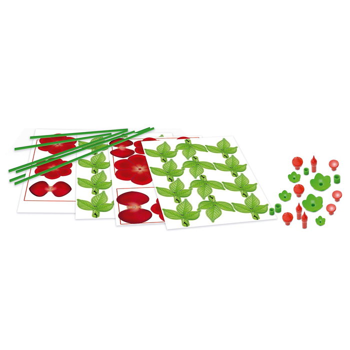 Educa Kit d'Art Floral Ramo De Rosas 20139 - Création de 12 Roses Rouges en Papier Sans Colle ni Ciseaux - Loisir Créatif Écologique - À Partir de 6 Ans