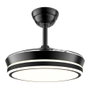 Cristalrecord Ventilateur de plafond LED avec 3 pales rétractables, noir