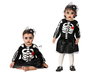 Déguisement Bébé Robe Squelette Noir avec Jupe Brillante pour Halloween - Unisex 6-12 Mois