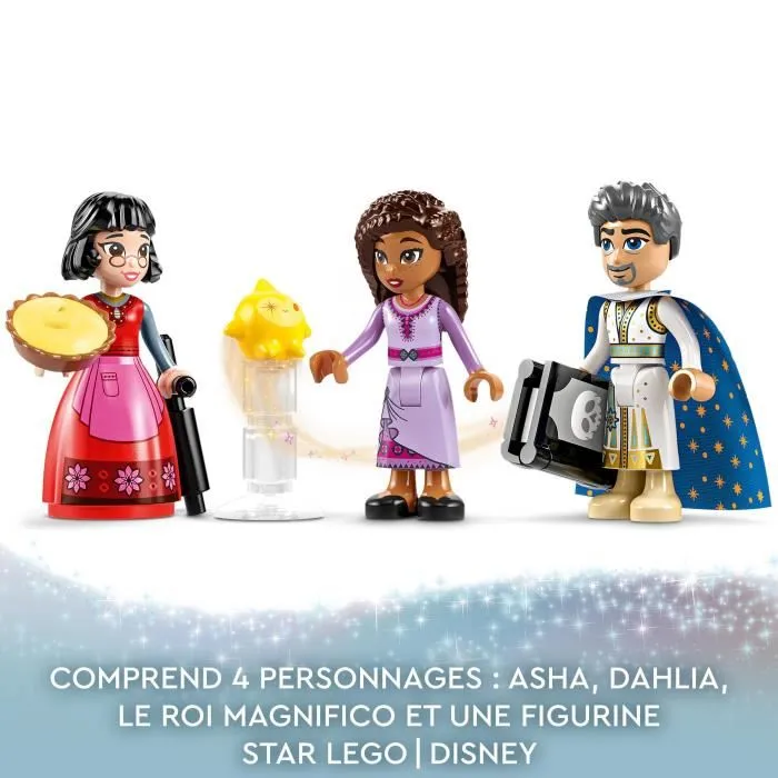 Lego Disney Wish 43224 Castillo del Rey Magnífico, jouet du film Wish avec Asha, Dahlia et le Roi Magnifique