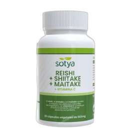 Sotya Reishi, Maitake et Shiitake avec Vitamine C, 60 capsules