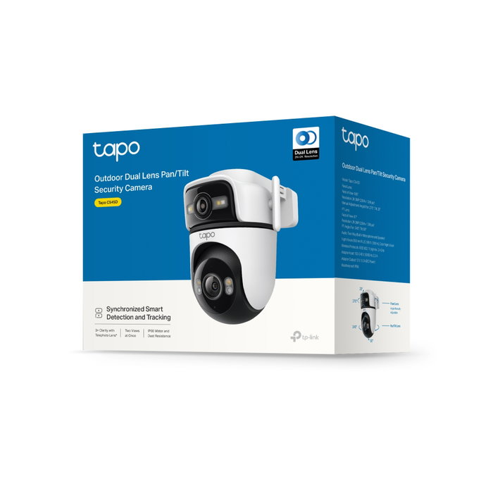 TP-Link Tapo C545D Caméra de sécurité extérieure double objectif 2K TP-Link Tapo C545D Caméra de sécurité extérieure double objectif 2K