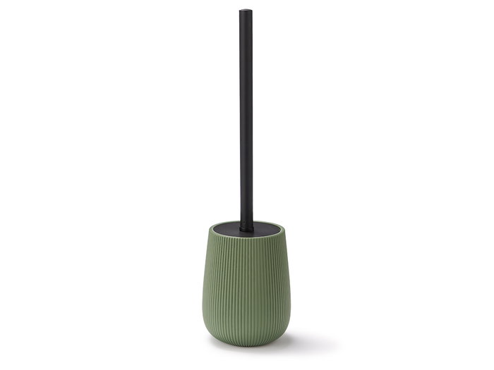 Berilo Escobillero Rayas Abombado Vert Bouteille 10x40x10 cm Résine TPR Acier Inoxydable (Set de 6)