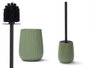 Berilo Escobillero Rayas Abombado Vert Bouteille 10x40x10 cm Résine TPR Acier Inoxydable (Set de 6)