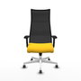 Piqueras y Crespo Chaise de Bureau Albacete Jaune et Noir