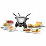 Unold 48615 - Fondues électrique pour 6 personnes, acier inoxydable noir, 0.8 litre