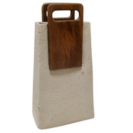 Vase Home ESPRIT Marron Beige Bois de manguier Papier mâché