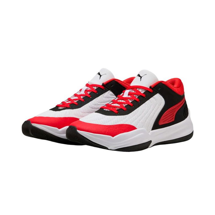 Chaussures de Basket-Ball pour Adultes Puma Court Pro 2 Blanc Rouge L