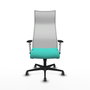 Piqueras y Crespo Chaise de Bureau Albacete Turquoise et Blanc