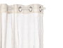 Giftdecor Rideau Blanc Transparent 34x27 cm (140x260 cm) Tissu Polyester Lin (Set de 6)