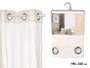 Giftdecor Rideau Blanc Transparent 34x27 cm (140x260 cm) Tissu Polyester Lin (Set de 6)
