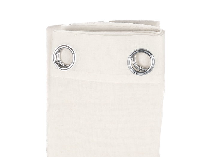 Giftdecor Rideau Blanc Transparent 34x27 cm (140x260 cm) Tissu Polyester Lin (Set de 6)