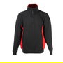 DUVER Sweatshirt bicolore noir et rouge avec fermeture éclair Talla M