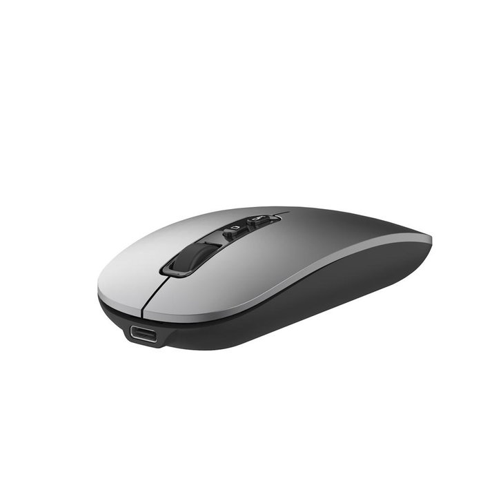 Ewent EW3207 Souris sans fil rechargeable grise, Bluetooth 5.0, 2.4GHz, silencieuse, 3 DPI Ewent EW3207 Souris sans fil rechargeable grise, Bluetooth 5.0, 2.4GHz, silencieuse, 3 DPI