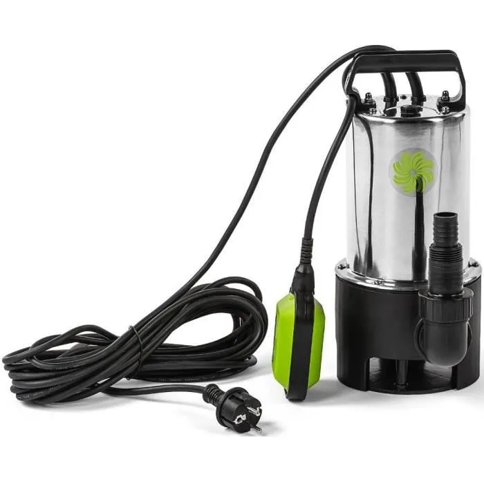 Fieldmann Pompe à boue FVC 4002-EK, 900 W, débit max 14500 l/h, profondeur max 8 m, acier inoxydable, interrupteur flotteur, câble 10 m