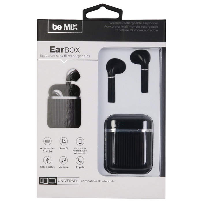 Be Mix EarBox Signature Écouteurs Sans Fil Noir Be Mix EarBox Signature Écouteurs Sans Fil Noir