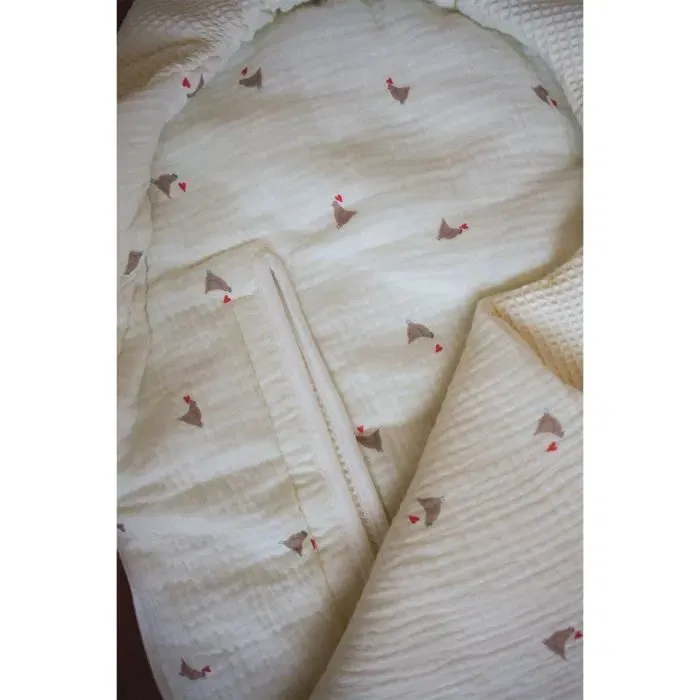 DOMIVA - Nid d'ange bébé Maternity Love 75 cm en coton, réglable aux épaules et à l'entrejambe, 5 passants pour poussette ou landau, cocon douillet pour nouveau-né