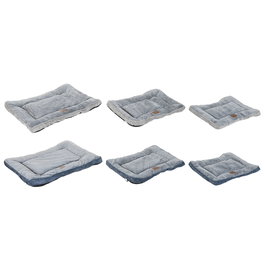Lit pour animal domestique Home ESPRIT Bleu Gris Gris clair 85 X 70 X 8 CM 2 Unités