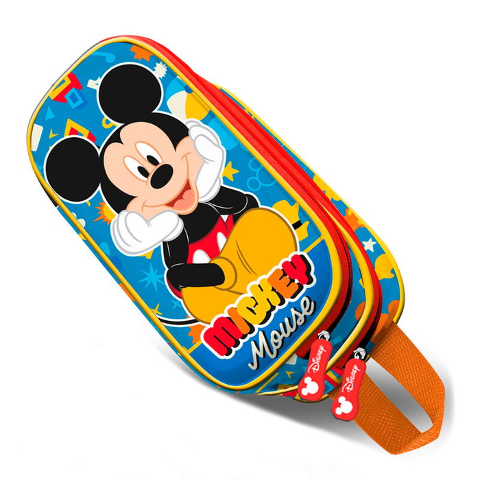 Karactermania Trousse Double Mickey Mouse 3D Bleu Karactermania Trousse Double Mickey Mouse 3D Bleu