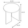 Home Deco Factory Table Auxiliaire Pietra Effet Travertino