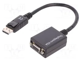 DIGITUS Convertisseur DisplayPort vers D-Sub 15pin HD 0,15m