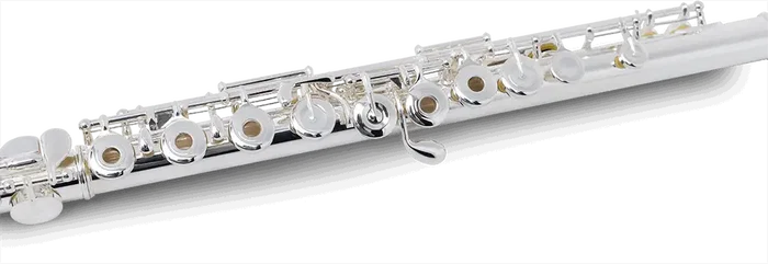 Pearl Flute 795RBE Flûte Traversière Incurveé en Argent 925 Mécanisme Argenté Plats Ouverts avec Étui Pearl Flute 795RBE Flûte Traversière Incurveé en Argent 925 Mécanisme Argenté Plats Ouverts avec Étui