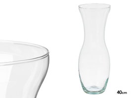 GIFTDECOR Vase en Verre Transparent à Col Étroit 40cm