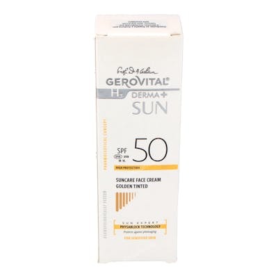 GEROVITAL H3 (DRA. ANA ASLAN) Crème solaire visage SPF50 teinte dorée GEROVITAL H3 (DRA. ANA ASLAN) Crème solaire visage SPF50 teinte dorée