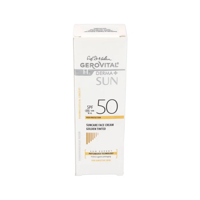 Gerovital H3 Crème Solaire SPF50 Teinte Dorée 50 ml Gerovital H3 Crème Solaire SPF50 Teinte Dorée 50 ml