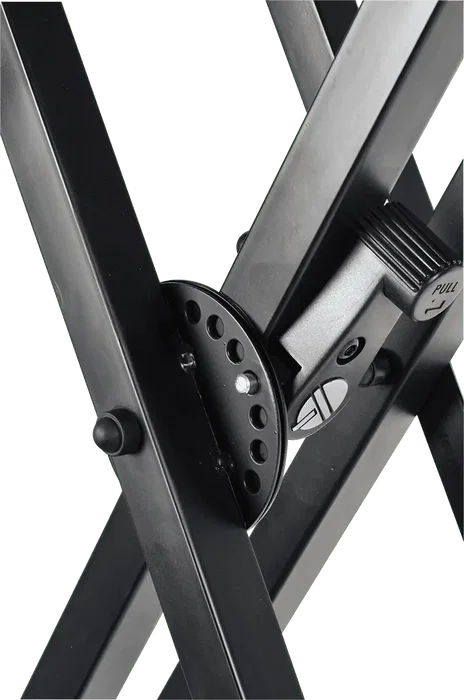 Quiklok QL646 Support pour clavier en X double profil, noir, acier, pliable, hauteur réglable, charge max 90 kg Quiklok QL646 Support pour clavier en X double profil, noir, acier, pliable, hauteur réglable, charge max 90 kg