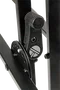 Quiklok QL646 Support pour clavier en X double profil, noir, acier, pliable, hauteur réglable, charge max 90 kg