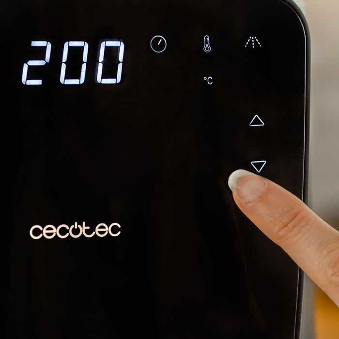 Friteuse à air Cecotec Cecofry Rain M 5,5L 1550W Noir Écran Tactile 8 Menus