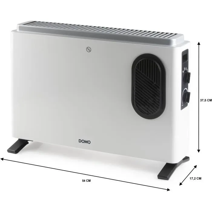Domo Convecteur de chauffage turbo DO7351CH 2000 W - Blanc