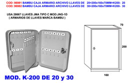 Boîte de rangement pour clés AVL K200-30