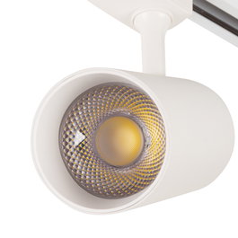 Projecteur sur rail COB monophasé 30 W CCT 3 000-6 000 K blanc
