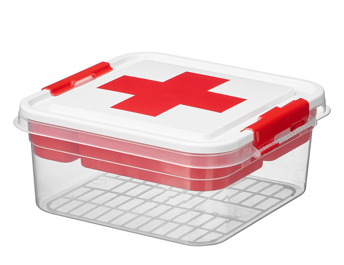 KIPIT Boîte de rangement compartimentée médecine 5L