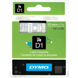 Dymo S0720600 Ruban pour étiqueteuse, transparent sur fond blanc, 45020